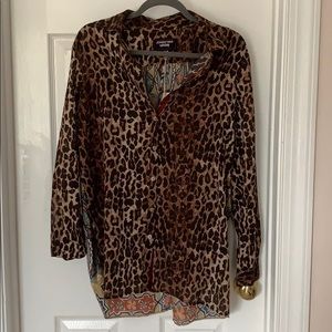 Johnny Was Cheetah Shirt